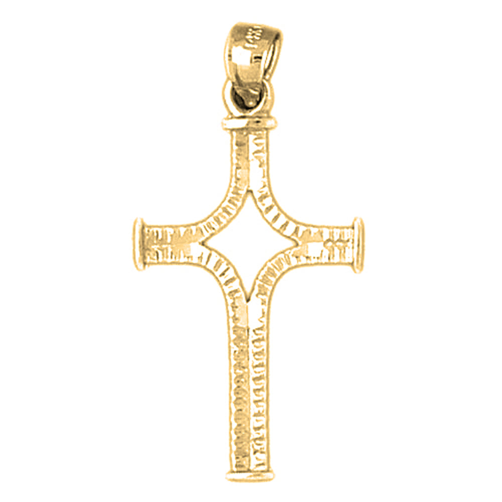 10K, 14K or 18K Gold Cross Pendant