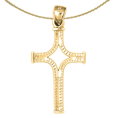 10K, 14K or 18K Gold Cross Pendant