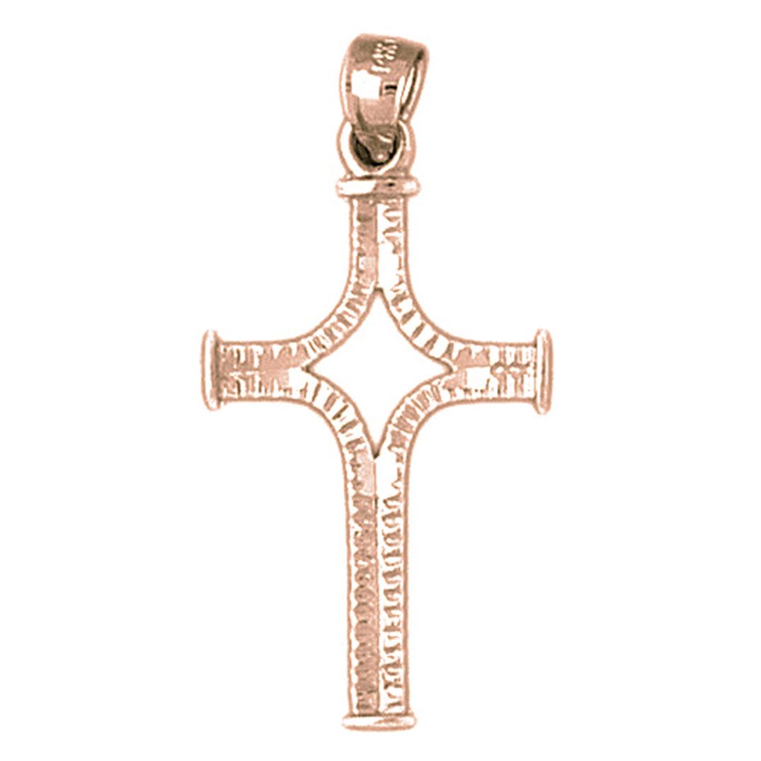 10K, 14K or 18K Gold Cross Pendant