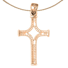 10K, 14K or 18K Gold Cross Pendant