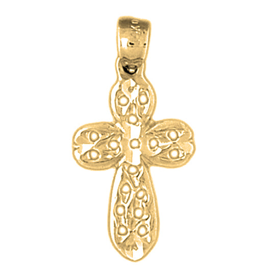 14K or 18K Gold Passion Cross Pendant