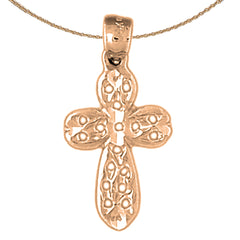 14K or 18K Gold Passion Cross Pendant
