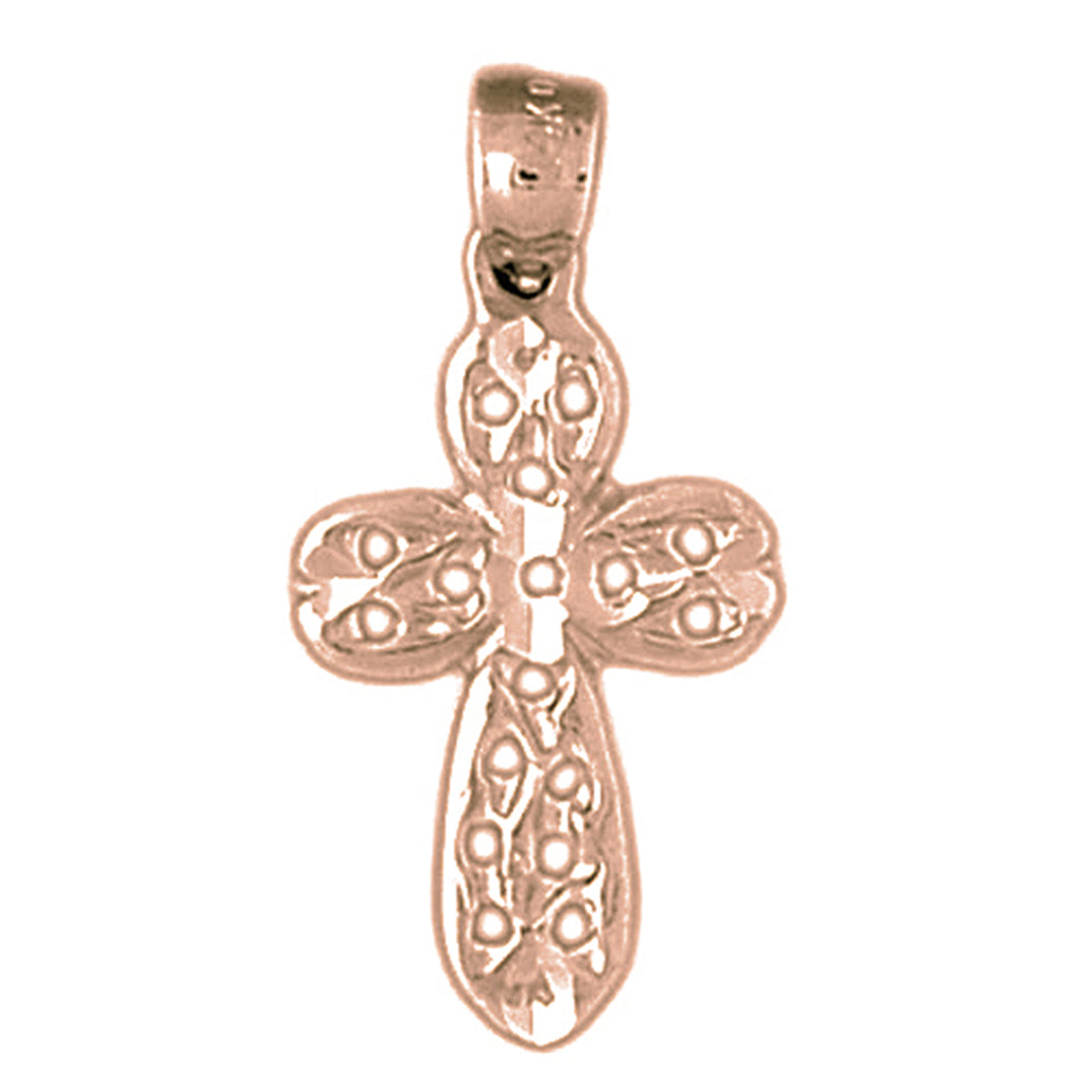 14K or 18K Gold Passion Cross Pendant
