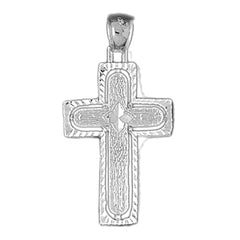10K, 14K or 18K Gold Coticed Cross Pendant