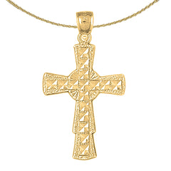Keltischer Kreuzanhänger aus 10 Karat, 14 Karat oder 18 Karat Gold