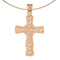 Keltischer Kreuzanhänger aus 10 Karat, 14 Karat oder 18 Karat Gold