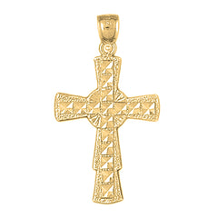 10K, 14K or 18K Gold Celtic Cross Pendant
