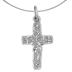 14K or 18K Gold Nugget Cross Pendant