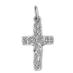 14K or 18K Gold Nugget Cross Pendant