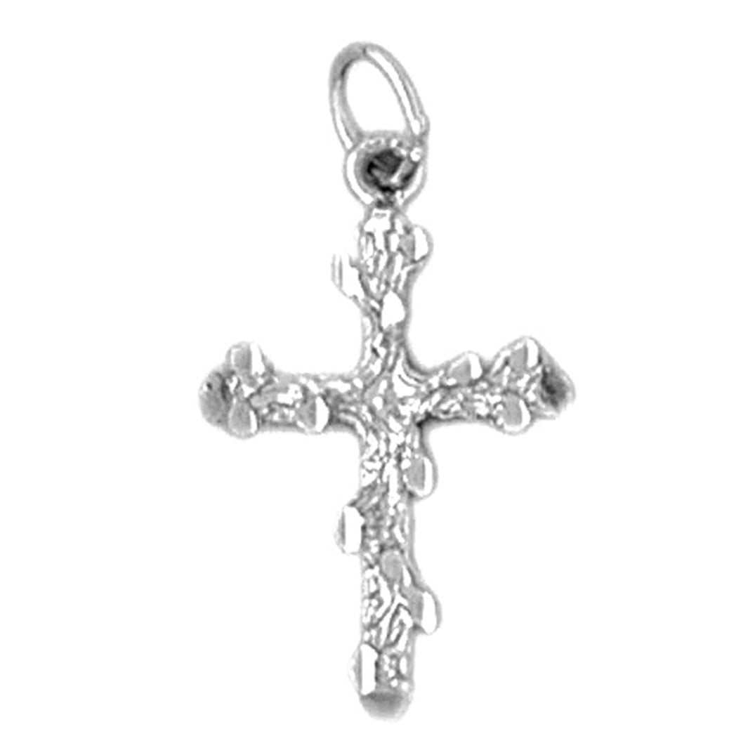 14K or 18K Gold Nugget Cross Pendant