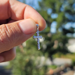 14K or 18K Gold Nugget Cross Pendant