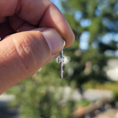 14K or 18K Gold Nugget Cross Pendant