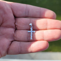 14K or 18K Gold Nugget Cross Pendant