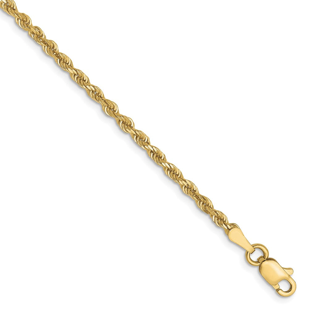 10K Yellow Gold 2.5mm Diamond-cut Rope Chain