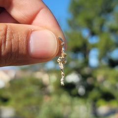 14K or 18K Gold Vine Cross Pendant