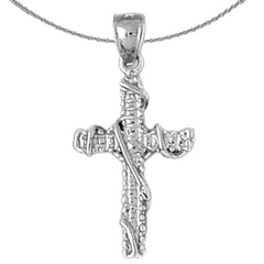 14K oder 18K Gold Seilkreuz Anhänger