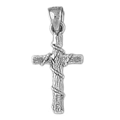14K or 18K Gold Roped Cross Pendant