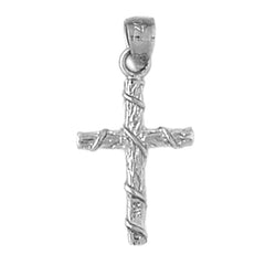 14K or 18K Gold Roped Cross Pendant