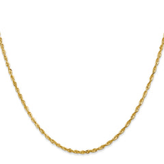 10K Yellow Gold 2mm Diamond-cut Lightweight Rope Chain
