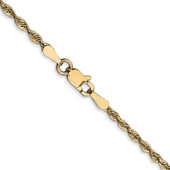 10K Yellow Gold 2mm Diamond-cut Lightweight Rope Chain