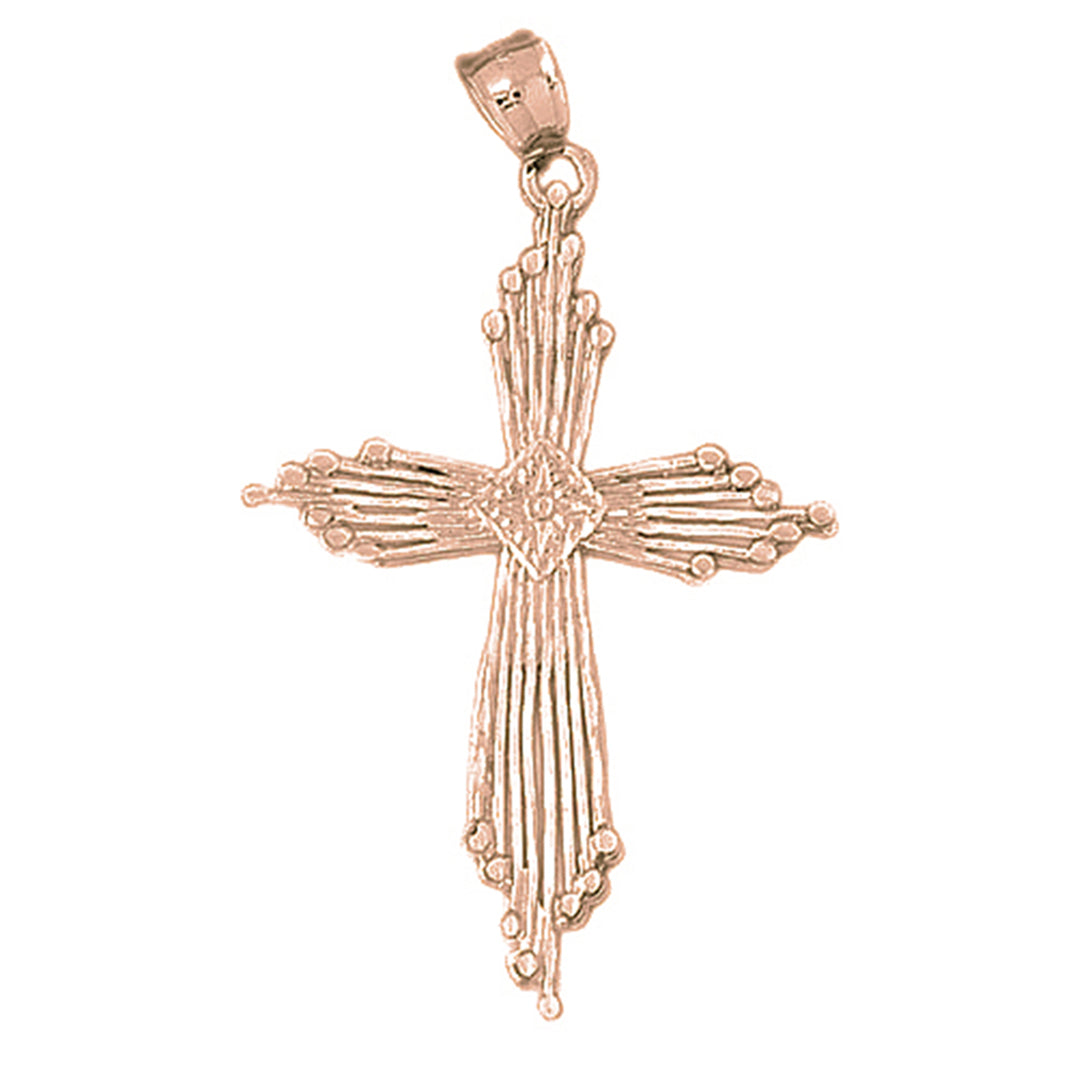 10K, 14K or 18K Gold Cross Pendant