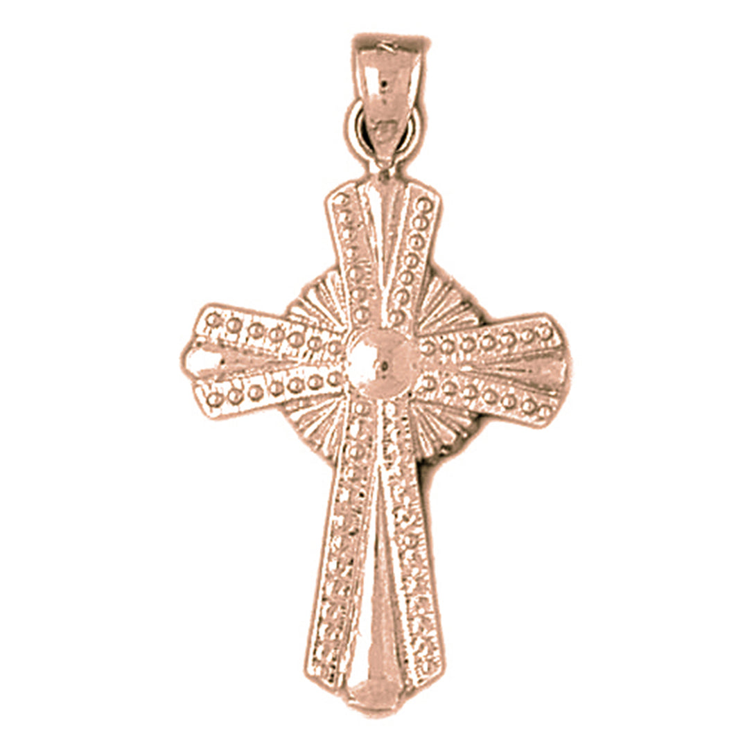 10K, 14K or 18K Gold Glory Cross Pendant