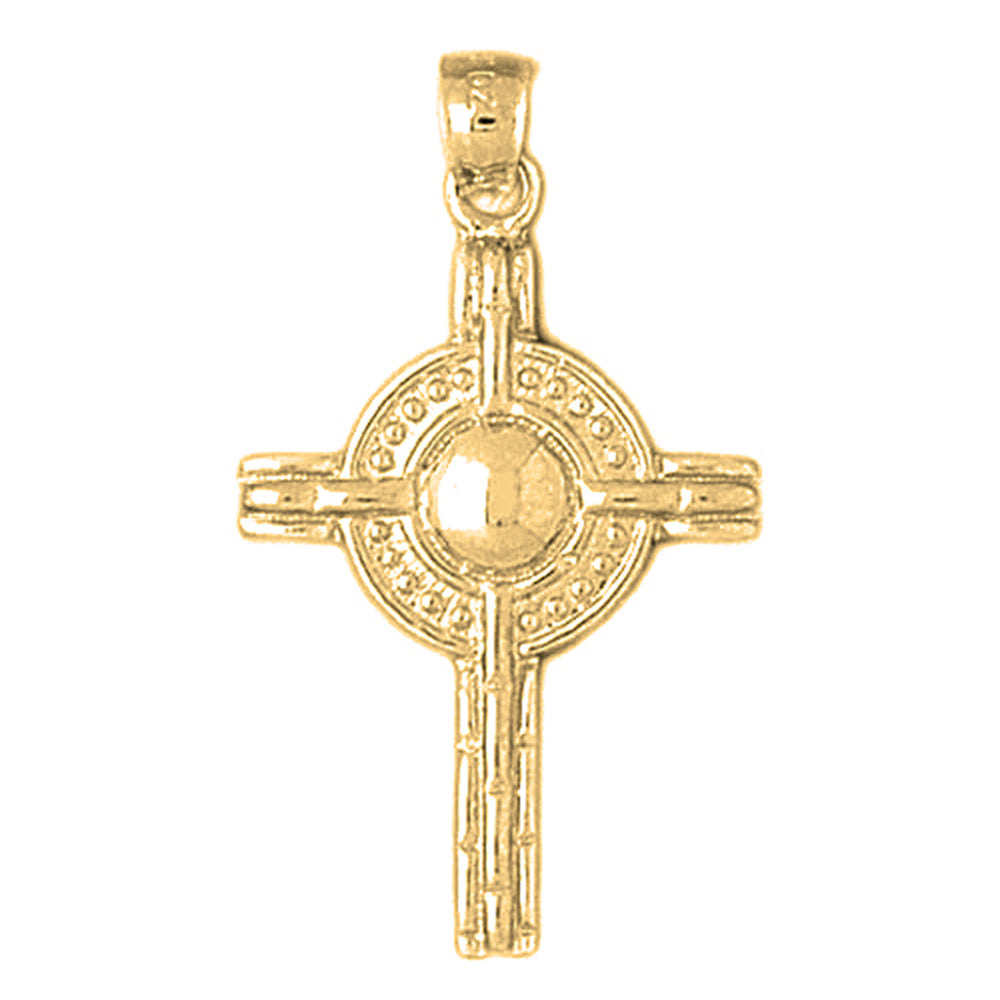 10K, 14K or 18K Gold Celtic Cross Pendant