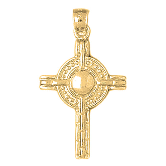 10K, 14K or 18K Gold Celtic Cross Pendant