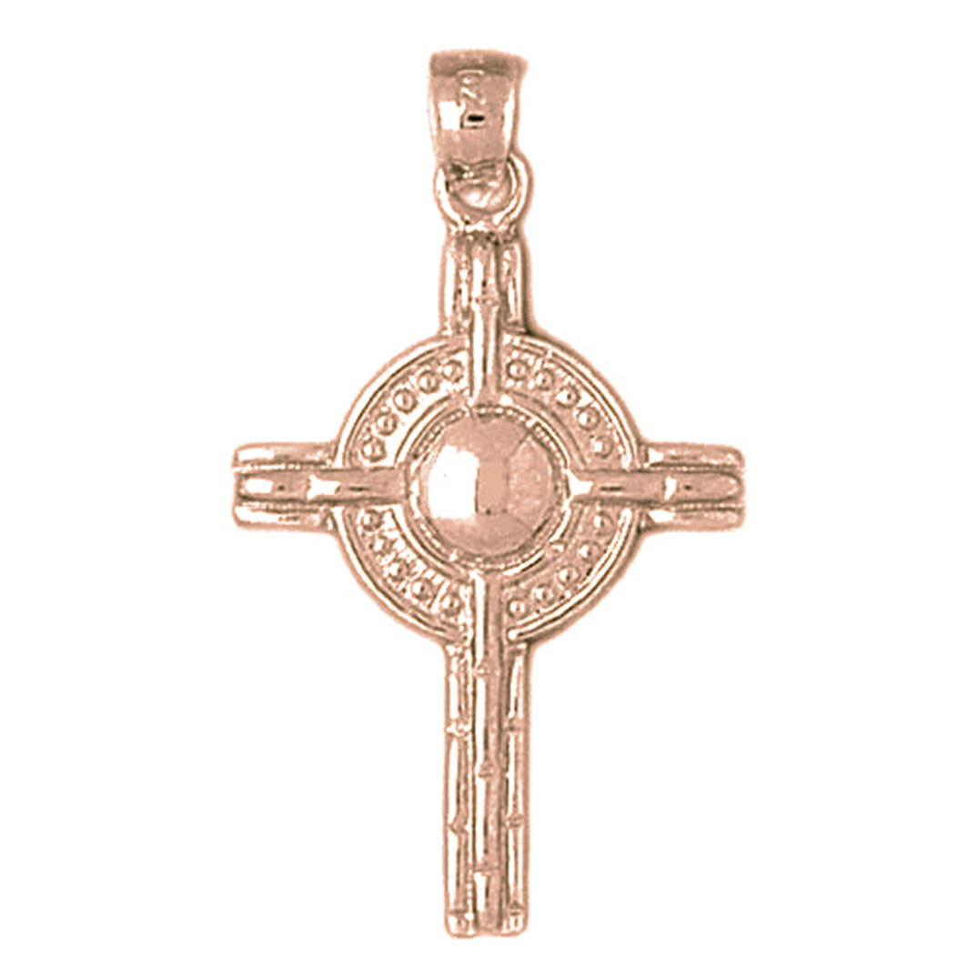 10K, 14K or 18K Gold Celtic Cross Pendant
