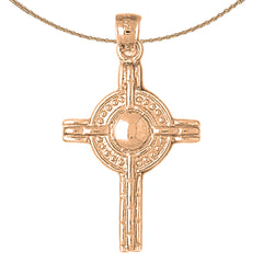 10K, 14K or 18K Gold Celtic Cross Pendant