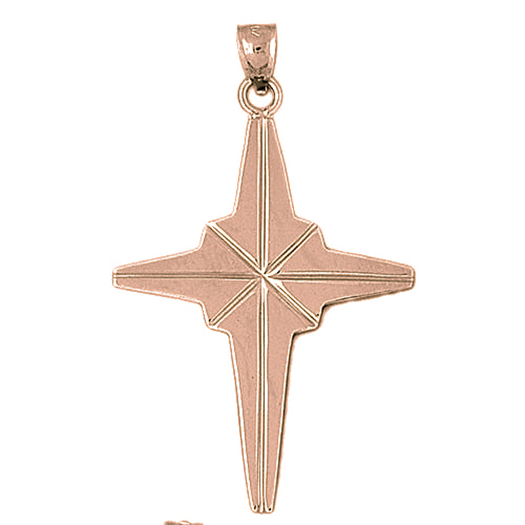 10K, 14K or 18K Gold Cross Pendant