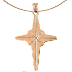 10K, 14K or 18K Gold Cross Pendant