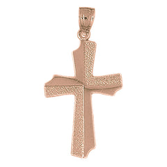 10K, 14K or 18K Gold Gyronny Cross Pendant