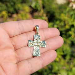 10K, 14K or 18K Gold Ichthus & Cross Pendant