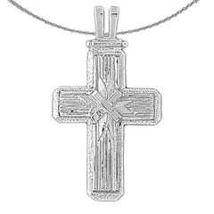 10K, 14K or 18K Gold Roped Cross Pendant