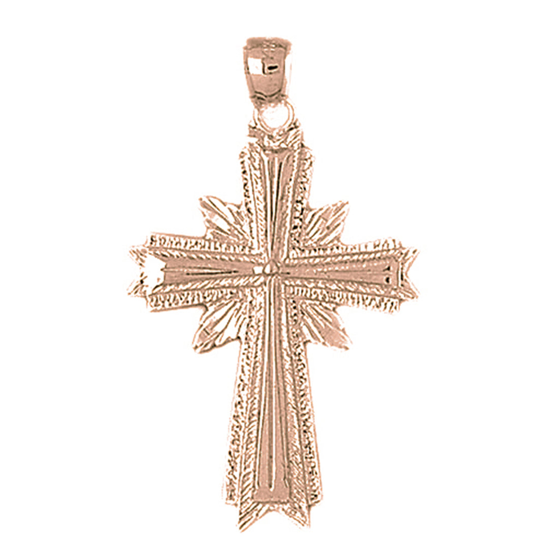 10K, 14K or 18K Gold Glory Cross Pendant