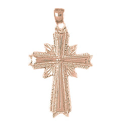 10K, 14K or 18K Gold Glory Cross Pendant