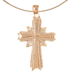 10K, 14K or 18K Gold Glory Cross Pendant