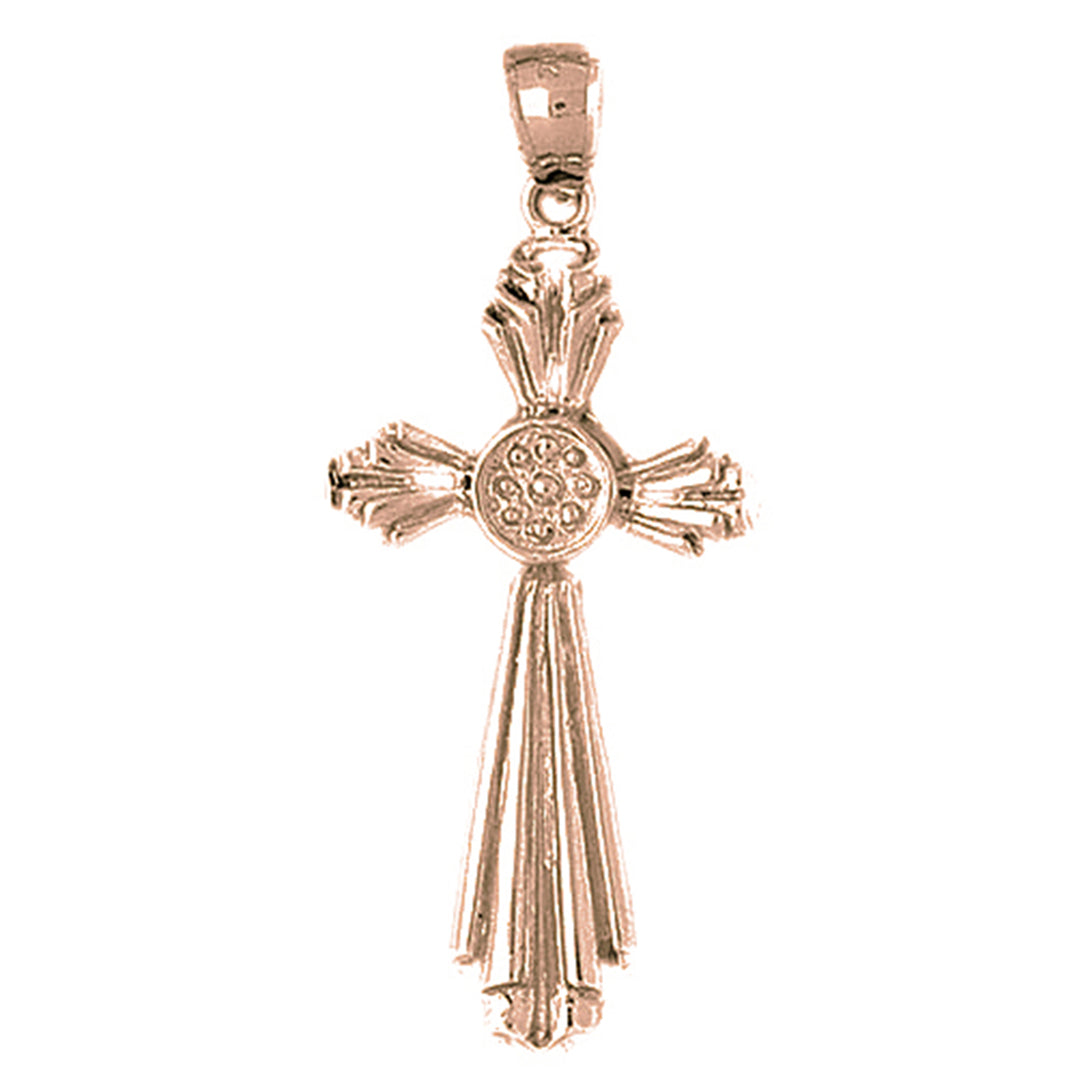 10K, 14K or 18K Gold Cross Pendant