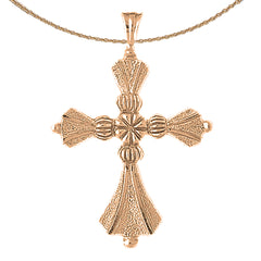 10K, 14K or 18K Gold Cross Pendant