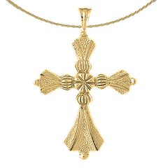 10K, 14K or 18K Gold Cross Pendant