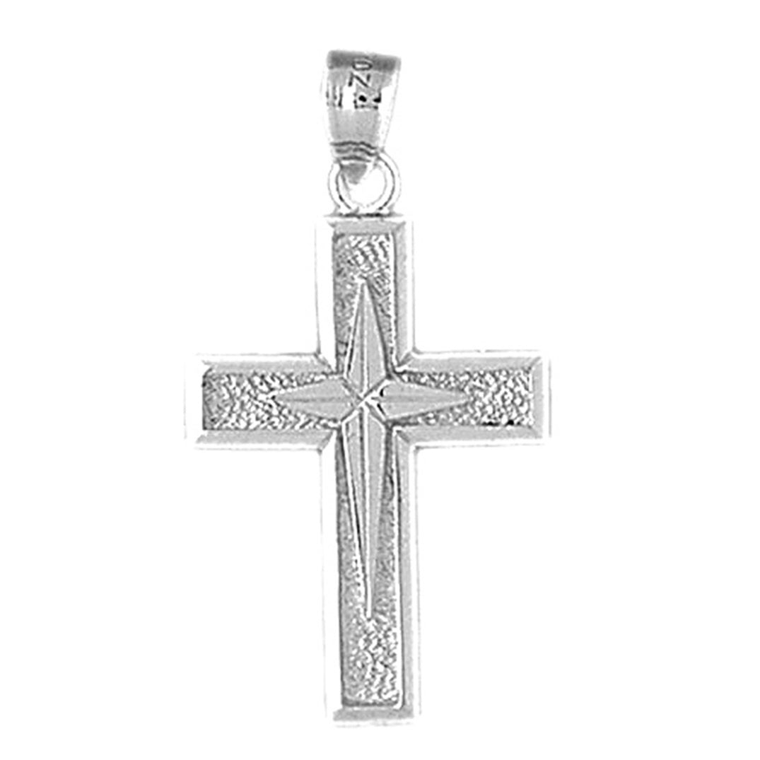 10K, 14K or 18K Gold Gyronny Cross Pendant