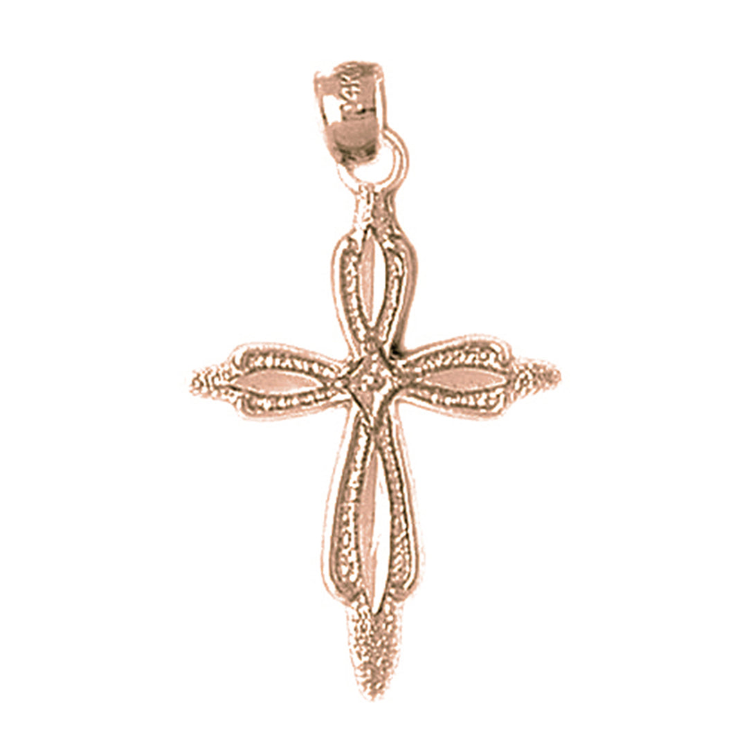 14K or 18K Gold Passion Cross Pendant
