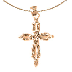 14K or 18K Gold Passion Cross Pendant