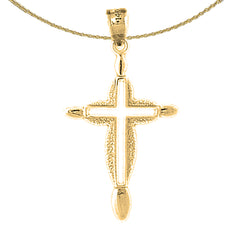 14K oder 18K Gold Passionskreuz-Anhänger