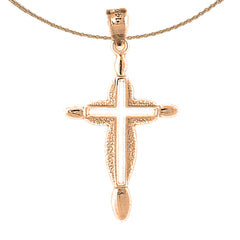 14K oder 18K Gold Passionskreuz-Anhänger