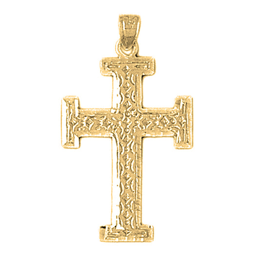 14K or 18K Gold Teutonic Cross Pendant
