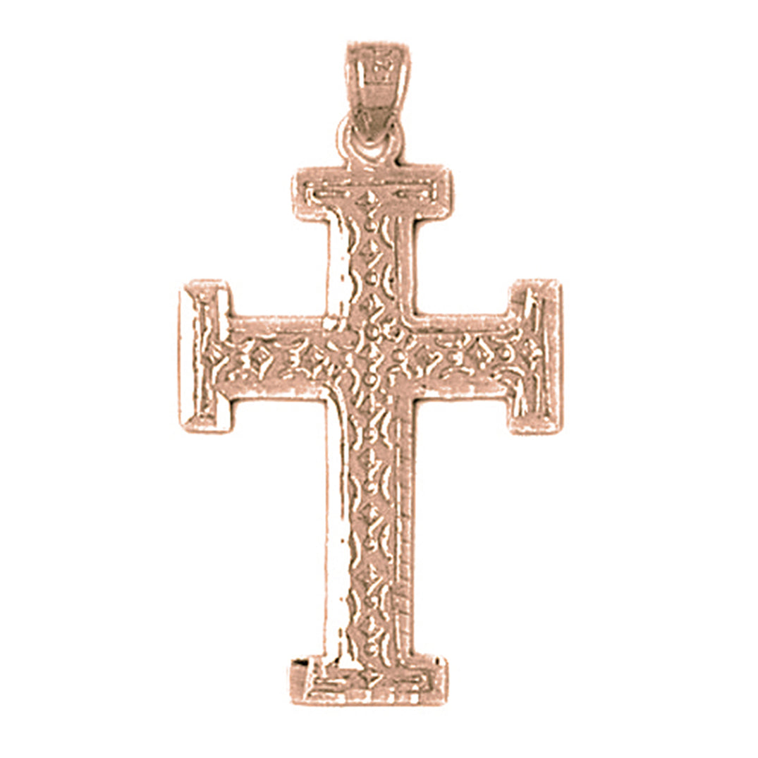 14K or 18K Gold Teutonic Cross Pendant