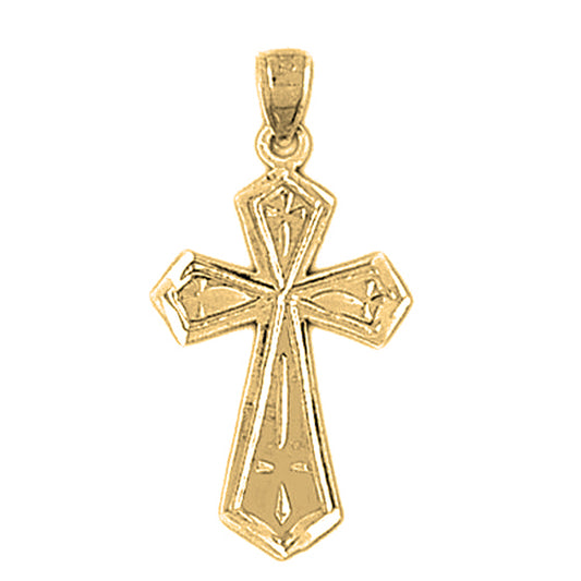 14K or 18K Gold Passion Cross Pendant