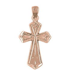 14K or 18K Gold Passion Cross Pendant